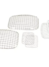Kentrol Billet & Wire Mesh Set 6 Pieces Polished Silver for Jeep YJ 1987-1995                                     - 30467 - Image 2