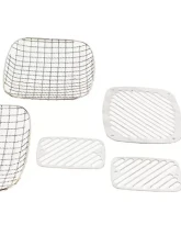 Kentrol Billet & Wire Mesh Set 6 Pieces Polished Silver for Jeep YJ 1987-1995                                     - 30467 - Image 3
