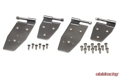 Kentrol Hardtop Door Hinge Set 4 Pieces Polished Silver for Jeep YJ 1994-1995 - 30469