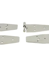 Kentrol Hardtop Door Hinge Set 4 Pieces Polished Silver for Jeep YJ 1994-1995                                     - 30469 - Image 2