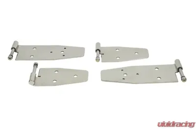 Kentrol Hardtop Door Hinge Set 4 Pieces Polished Silver for Jeep YJ 1994-1995 - 30469