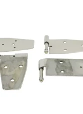 Kentrol Hardtop Door Hinge Set 4 Pieces Polished Silver for Jeep YJ 1994-1995                                     - 30469 - Image 3