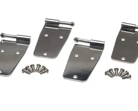 Kentrol Hardtop Door Hinge Set Polished Silver 4 Pieces for Jeep CJ | YJ 1976-1993