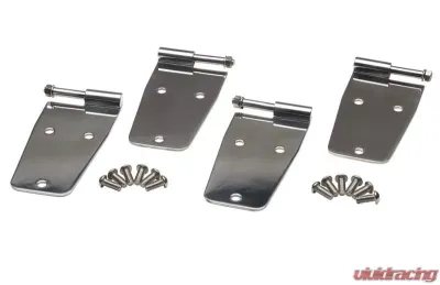 Kentrol Hardtop Door Hinge Set Polished Silver 4 Pieces for Jeep CJ | YJ 1976-1993 - 30474