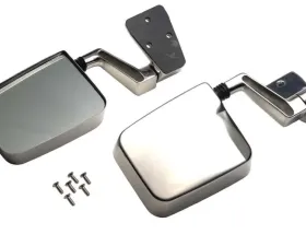 Kentrol Mirror Kit Pair Polished Silver for Jeep YJ | TJ 1988-2006