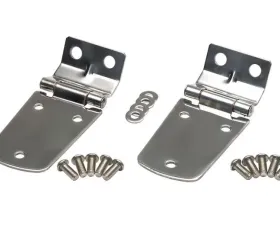 Kentrol Hood Hinge Pair Polished Silver Jeep TJ 1997-2006