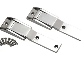 Kentrol Tailgate Hinge Pair Polished Silver for Jeep TJ 1997-2004