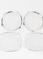 Kentrol Wire Mesh Guard Set 6 Pieces Polished Silver for Jeep TJ 1997-2006                                     - 30488 - Image 4