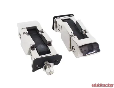 Kentrol Hood Catch Pair Polished Silver Jeep TJ 1997-2006 - 30489