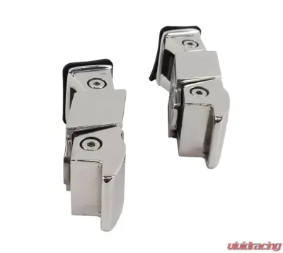 Kentrol Hood Catch Pair Polished Silver Jeep TJ 1997-2006 - 30489