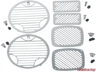 Kentrol Billet Style Light Kit 6 Pieces Polished Silver for Jeep TJ 1997-2006 - 30493