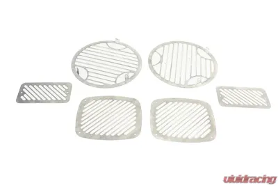 Kentrol Billet Style Light Kit 6 Pieces Polished Silver for Jeep TJ 1997-2006 - 30493