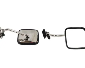 Kentrol E-Z Detach Mirrors Pair Polished Silver for Jeep TJ | JK 1997-2018