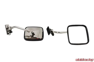 Kentrol E-Z Detach Mirrors Pair Polished Silver Jeep TJ | JK