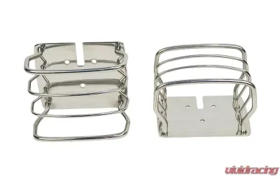 Kentrol Taillight Guard Pair Polished Silver for Jeep CJ YJ TJ 1976-2006 - 30497