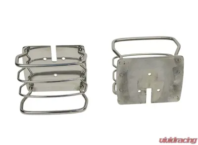 Kentrol Taillight Guard Pair Polished Silver for Jeep CJ YJ TJ 1976-2006 - 30497