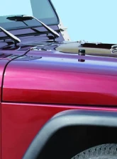 Kentrol Windshield Tie Down Kit Polished Silver for Jeep TJ | JK 1997-2018                                     - 30503 - Image 3