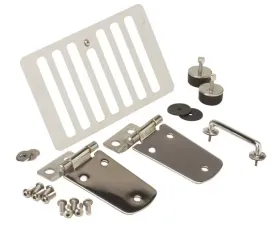 Kentrol Hood Kit without Hood Catch, Polished Silver for Jeep TJ 1998-2006