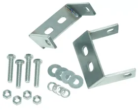 Kentrol Rear Bumper Brackets Pair Polished Silver for Jeep CJ 1945-1986