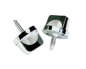 Kentrol Windshield Knobs Pair Polished Silver for Jeep CJ YJ 1976-1995
