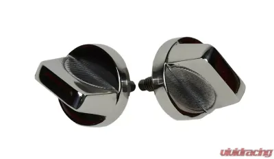 Kentrol Windshield Knobs Pair Polished Silver for Jeep CJ YJ 1976-1995 - 30510