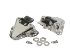Kentrol Interior Door Latch Brackets Pair Powdercoat Silver for Jeep CJ | YJ 1981-1995