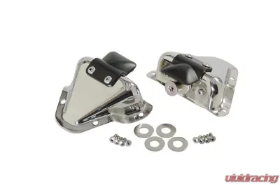 Kentrol Interior Door Latch Brackets Pair Powdercoat Silver for Jeep CJ | YJ 1981-1995 - 30513
