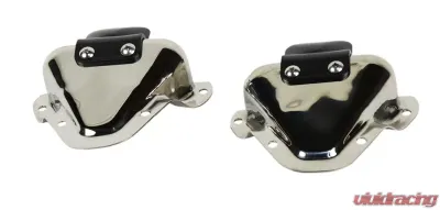 Kentrol Interior Door Latch Brackets Pair Powdercoat Silver for Jeep CJ | YJ 1981-1995 - 30513