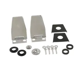 Kentrol Hardtop Liftgate Hinge Pair Polished Silver for Jeep YJ | TJ 1987-2006
