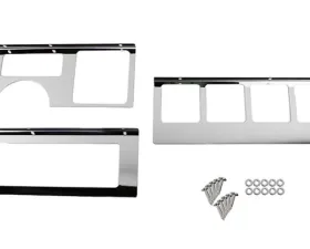 Kentrol Dash Overlay Set (3 Pieces) Polished Silver for Jeep YJ 1987-1995