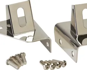 Kentrol LED Light Bar Bracket Pair Polished Silver for Jeep CJ | YJ 1976-1995
