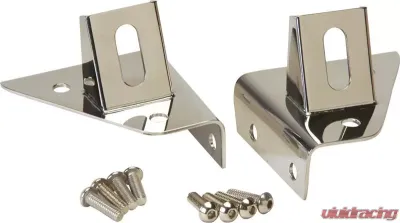 Kentrol LED Light Bar Bracket Pair Polished Silver for Jeep CJ | YJ 1976-1995 - 30531