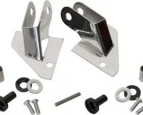 Kentrol Mirror Relocation Bracket Pair Polished Silver for Jeep YJ 1987-1995