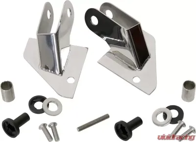 Kentrol Mirror Relocation Bracket Pair Polished Silver for Jeep YJ 1987-1995 - 30533