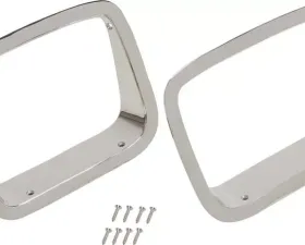 Kentrol Headlight Bezels Pair Polished Silver for Jeep YJ 1987-1995
