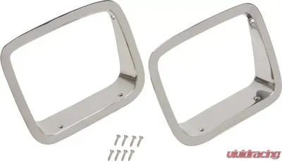 Kentrol Headlight Bezels Pair Polished Silver for Jeep YJ 1987-1995 - 30536