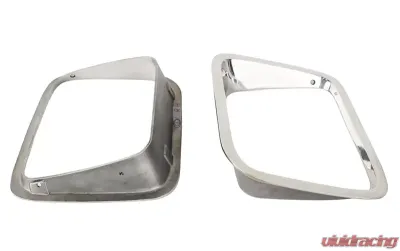 Kentrol Headlight Bezels Pair Polished Silver for Jeep YJ 1987-1995 - 30536