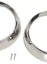 Kentrol Headlight Bezels Pair Polished Silver for Jeep CJ 1972-1986                                     - 30537 - Image 5