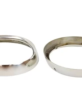 Kentrol Headlight Bezels Pair Polished Silver for Jeep CJ 1972-1986                                     - 30537 - Image 2