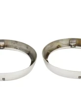 Kentrol Headlight Bezels Pair Polished Silver for Jeep CJ 1972-1986                                     - 30537 - Image 3