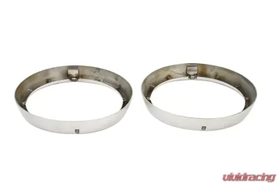 Kentrol Headlight Bezels Pair Polished Silver for Jeep CJ 1972-1986 - 30537
