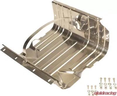 Kentrol Gas Tank Skid Plate with Strap, Polished Silver for Jeep CJ | YJ 1976-1990 - 30539