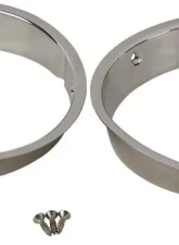Kentrol Headlight Bezels Pair Polished Silver for Jeep TJ 1997-2006                                     - 30543 - Image 6