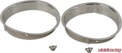 Kentrol Headlight Bezels Pair Polished Silver for Jeep TJ 1997-2006 - 30543