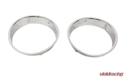 Kentrol Headlight Bezels Pair Polished Silver for Jeep TJ 1997-2006 - 30543