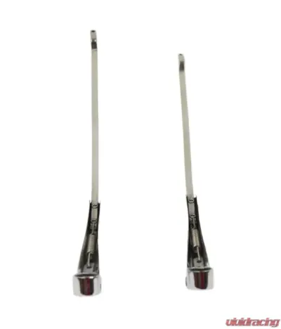 Kentrol Windshield Wiper Arms Pair Polished Silver for Jeep CJ 1968-1986 - 30544