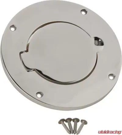 Kentrol Billet Style Gas Hatch Polished Silver for Jeep TJ 1997-2006, 30553 - 30553