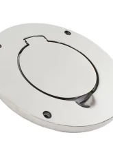 Kentrol Billet Style Gas Hatch Polished Silver for Jeep TJ 1997-2006, 30553                                     - 30553 - Image 2