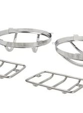 Kentrol Euro Light Guard Set, 4 Pieces, Polished Silver, Fits Jeep TJ 1997-2006                                     - 30557 - Image 4