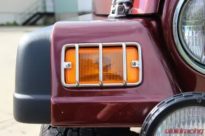 Kentrol Euro Light Guard Set, 4 Pieces, Polished Silver, Fits Jeep TJ 1997-2006 - 30557